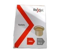 Rexel Natural Brass Finish Eyelets, For up to 20 Sheets, 4.7 mm Diameter and 4.2 mm Length, Use with Hole Punch and Eyelet Pliers, Copper Plated, Pack of 500, 20320051