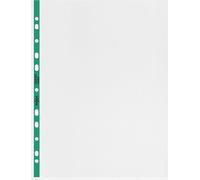 Rexel Copy King A4 Punched Pockets with Green Spine, 90 Micron, Strip