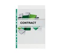 Rexel Copy King Punched Pockets A4 With Green Spine Glass Clear Transparent 90 microns Polypropylene Up 11 Holes 2115705 Pack of 25
