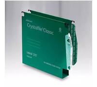 Rexel Crystalfile Classic `275` Lateral File 30mm Green (50)