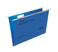 Rexel Crystalfile Classic Foolscap Suspension File 15mm Pack of 50, Blue