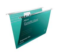 Rexel Crystalfile Classic Foolscap Suspension File 15mm Pack of 50, Green
