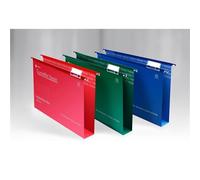 Rexel Crystalfile Classic Vertical Suspension File 71750 Foolscap U Base 50 mm 230 gsm Green 100% Recycled Manilla Pack of 50