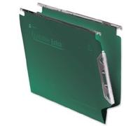 Rexel Crystalfile Classic 300 Foolscap Lateral Suspension File Manilla 15mm V Base Green (Pack 50) 70670