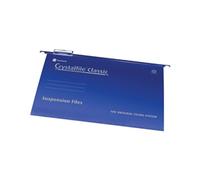 Rexel Crystalfile Classic Foolscap Suspension File 15mm Pack of 50, Blue