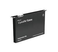 Rexel Crystalfile Extra Foolscap Suspension File 30mm Pack of 25, Black
