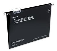 ACCO REXEL Suspension File Crystalfile Extra - Foolscap 15mm - Black Pack of 25
