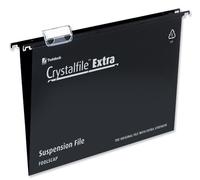 ACCO REXEL Suspension File Crystalfile Extra - Foolscap 15mm - Black Pack of 25