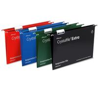Rexel Crystalfile Extra Foolscap Suspension File 30mm Pack of 25, Blue