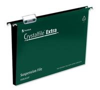 Rexel Crystalfile Extra Foolscap Suspension File 50mm Green (25)