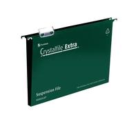 Rexel Crystalfile Extra Suspension File 50mm Green (Pack of 25) 3000112