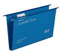 Rexel Crystalfile Extra Vertical Suspension File A4 30 mm Blue Pack of 25