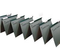 Rexel Crystalfile Classic Linked Foolscap Suspension File 15mm Pack of 50, Green