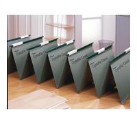 Rexel Crystalfile Linked Foolscap Suspension File 15mm Green (50)