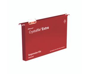 Rexel Crystalfile Susn File Red PK25