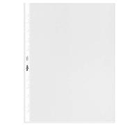 Rexel Ecodesk A4 Punched Pockets, Pack of 30, 100% Recyclable, Eco friendly, Embossed mat surface, 2102242, Clear, Black