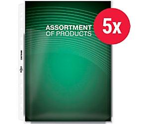 Rexel Expanding Punched Pockets A4 Embossed Transparent 170 microns PVC (Polyvinyl Chloride) Top Opening 11 Holes Pack of 5