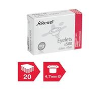 Rexel Eyelets 4.7mm x 4.2mm (500 Pack) 20320050