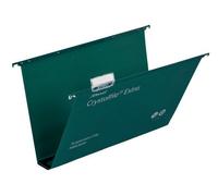 Rexel Foolscap Heavy Duty Suspension Files With Tabs And Inserts For Filing Cabinets, 50 mm Base, Polypropylene, Green,