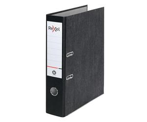 Rexel Foolscap Lever Arch File x1, Black, 500 Sheets capacity, 75 mm Spine Width, Strong & Durable Paper on Board, Great for Filing and Archiving at Home, School and the Office, 2115548