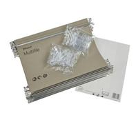 Rexel Foolscap Suspension File, Pack 50, Green, 15mm V Base, 150 Sheet Capacity