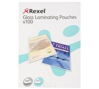 Rexel Gloss Laminating Pouches A4 Durable Brilliant Finish Rounded Corners