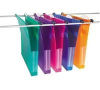 Rexel Heavy Duty Suspension Files with Tabs and Inserts for Filing Cabinets, 30 mm base, 310 mm x 240 mm, Polypropylene, Assorted Colours, Multifile Extra Secura, Pack of 10, 2102573