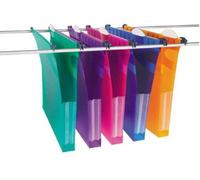 Rexel Heavy Duty Suspension Files with Tabs and Inserts for Filing Cabinets, 30 mm base, 310 mm x 240 mm, Polypropylene, Assorted Colours, Multifile Extra Secura, Pack of 10, 2102573