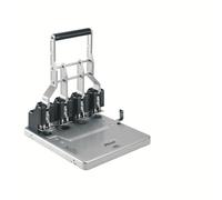 Rexel HD4150 Ultra Heavy Duty 4 Hole Punch, 150 Sheet Capacity, Effortless Punching, Metal, Silver/Black, 2101235