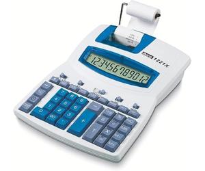 Rexel Ibico 1221X Semi-Professional Print Calculator with LCD Display (White/Blue)