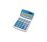 Rexel Ibico 210X Desktop Calculator (Battery and Solar Powered) Light Blue/Grey, 16.5 x 10.4 x 1.2 cm