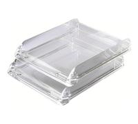 Rexel Letter Tray Nimbus Clear Acrylic Desk Storage Office Organisation 6 Pack