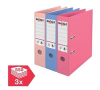 Rexel Solea Laf A4 75mm Assorted (Pack of 3)