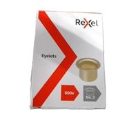 Rexel Natural Brass Finish Eyelets, For up to 20 Sheets, 4.7 mm Diameter and 4.2 mm Length, Use with Hole Punch and Eyelet Pliers, Copper Plated, Pack of 500, 20320051