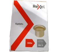 Rexel Natural Brass Finish Eyelets, For up to 20 Sheets, 4.7 mm Diameter and 4.