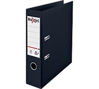 Rexel No.1 Choices Wide Lever Arch File A4 72 mm Black 2 Rings 2115501 Polypropylene Smooth Portrait