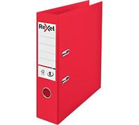 Rexel No.1 Choices Wide Lever Arch File A4 72 mm Red 2 Rings 2115504 Polypropylene Smooth Portrait