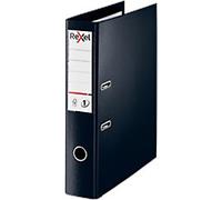 Rexel No.1 Choices Wide Lever Arch File A4, Foolscap 72 mm Black 2 Rings 2115511 Polypropylene Smooth Portrait
