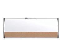 Rexel Nobo Small Magnetic Whiteboard With Cork Notice Board, Arched Frame, Wall Mountable, Portrait Or Landscape, Home/Office, 585 x 430 mm, 1903810,A2, Light Brown