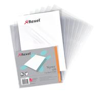 Rexel Nyrex A4 Cut Back Folders Clear (25)