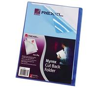 Rexel Nyrex Folder Cut Back A4 Blue Ref 12131BU [Pack of 25]