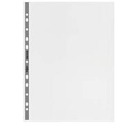 Rexel Nyrex Premium A4 Punched Pocket with Grey Spine, Clear, Pack of 50, 2001018, 90 Micron