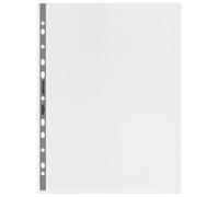 Rexel Nyrex Premium A4 Punched Pocket With Grey Spine, Clear, Pack Of 50