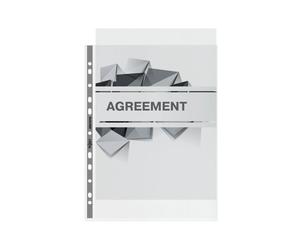 Rexel Nyrex Premium Pocket A4 Grey Spine Glass Clear (Pack of 50) 2001018