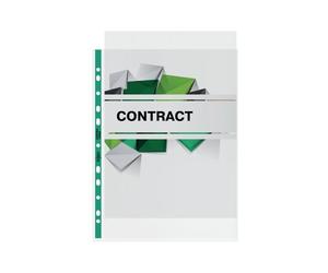 Rexel Nyrex Premium Pocket CKP/A4 Green Spine Glass Clear (Pack of 100) 12265