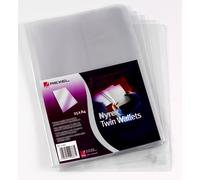 Rexel Nyrex Twin Wallet A4 Clear (25 Pack)