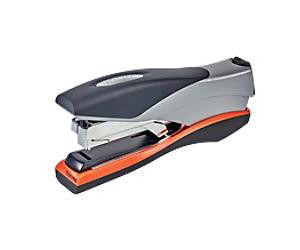 Rexel Optima 40 Flat Clinch Stapler 2102357 Low Force Full Strip Silver, Orange 40 Sheets Optima 26/6 Metal, Plastic