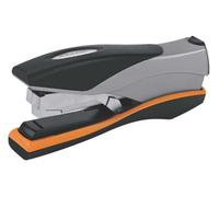 Rexel Optima 40 Low Force Stapler, 40 Sheet Capacity, Flat Clinch Stapling, 26/6 Staples Included, Silver/black
