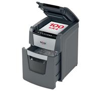 Rexel Optimum Auto Feed+ 100 Sheet Automatic Cross Cut Paper Shredder, P-4 Security, Home/Home Office, 34 Litre Removable Bin, 2020100X, Black
