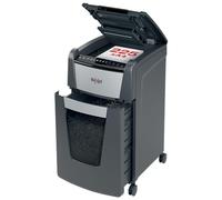 Rexel Optimum Auto Feed+ 225 Sheet Automatic Micro Cut Paper Shredder, P-5 Security, Small Office Use, 60 Litre Removable Bin, Castor Wheels, 2020225M, Black